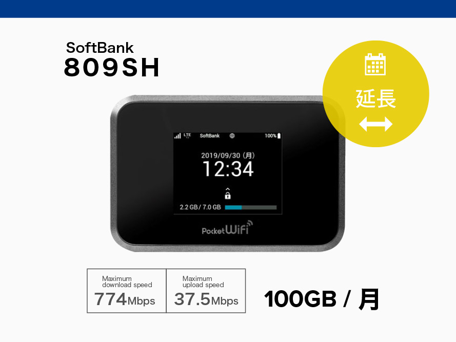 延長 SoftBank 809SH